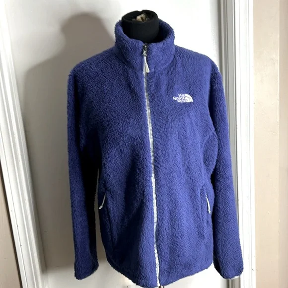 THE NORTH FACE Purple Sherpa Fleece, Full Zip Jacket, X Large - Picture 2 of 14
